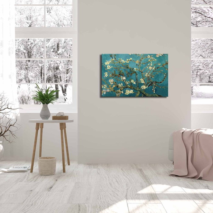 Wallity Lienzo Decorativo Almendros en flor de Vincent van Gogh 45 x 70 cm